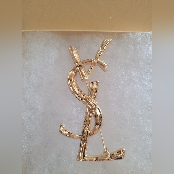YSL Style Gold Brooch - Picture 2 of 6